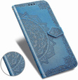 Etui z klapką do Samsung Galaxy M55 5G, Mandala, niebieskie