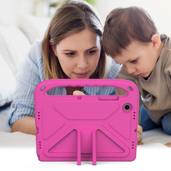 Etui dla dzieci do Samsung Galaxy Tab A8 10.5, dziecięce z uchwytem, różowe