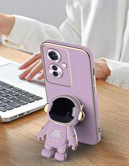 Etui do Oppo Reno 11F 5G, Astronaut, fioletowe