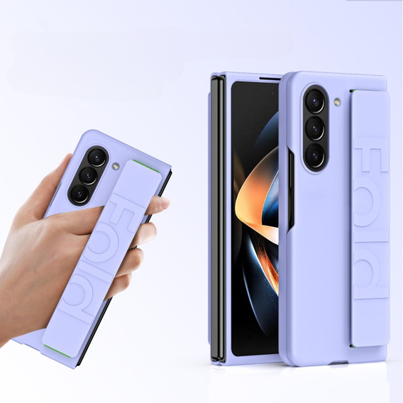 Etui do Samsung Galaxy Z Fold5 5G, z rączką, fioletowe