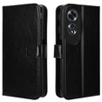 Etui z klapką do Oppo A60, Crazy Horse Wallet, czarne