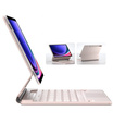Etui z klawiaturą do Samsung Galaxy Tab S7+ / S7 FE / S9+ / S8+ / S9 FE+ / S10+, Dexnor Magnetic Keyboard Touchpad, różowe