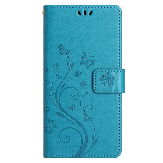 Etui z klapką do Samsung Galaxy A55 5G, Butterfly, niebieskie