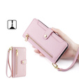 Etui z klapką do Realme 14 Pro+ 5G, Wallet Zipper Pocket, różowe