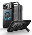 Etui pancerne do iPhone 12 / iPhone 12 Pro, Dexnor CamProtect MagSafe, czarne (Dwie ramki)