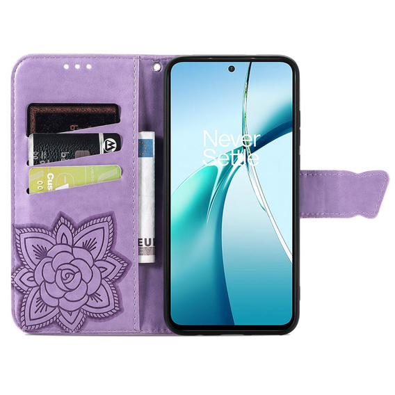 Etui z klapką do Samsung Galaxy S25 Edge, Motyl, fioletowe