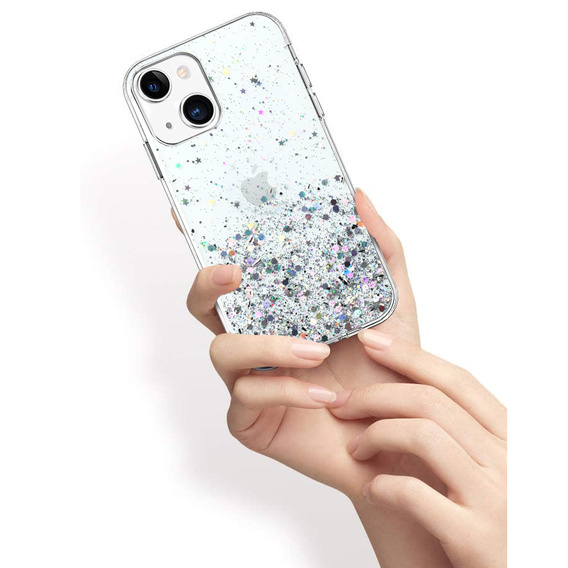 Etui do iPhone 13 Mini, Glittery, przezroczyste