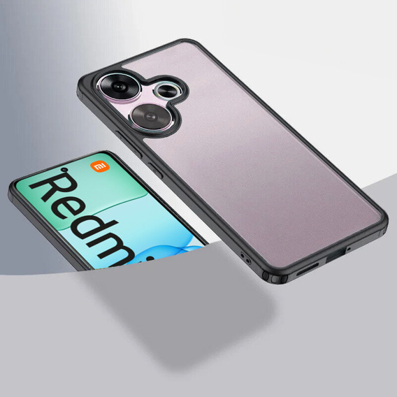 Etui do Xiaomi Redmi 13, Fusion Hybrid, przezroczyste / czarne