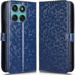 Etui z klapką do Motorola Edge 60 / 60 Fusion, Wallet Rhombus, niebieskie