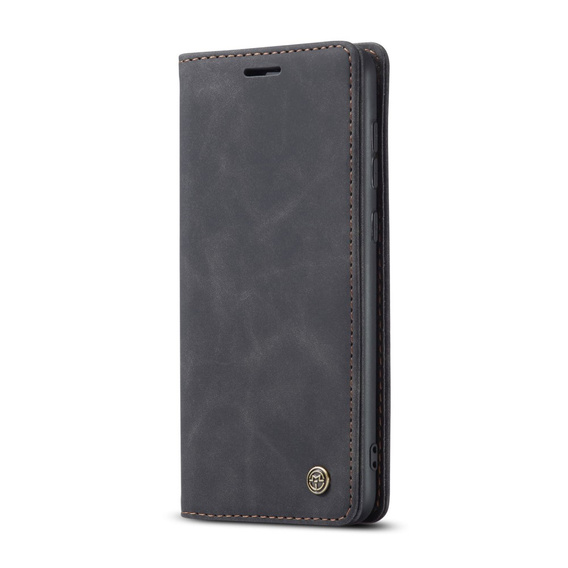 Etui CASEME do Samsung Galaxy S21 FE, Leather Wallet Case, czarne