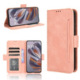 Etui z klapką do Motorola Edge 50 Neo / Motorola ThinkPhone 25, Card Slot, różowe