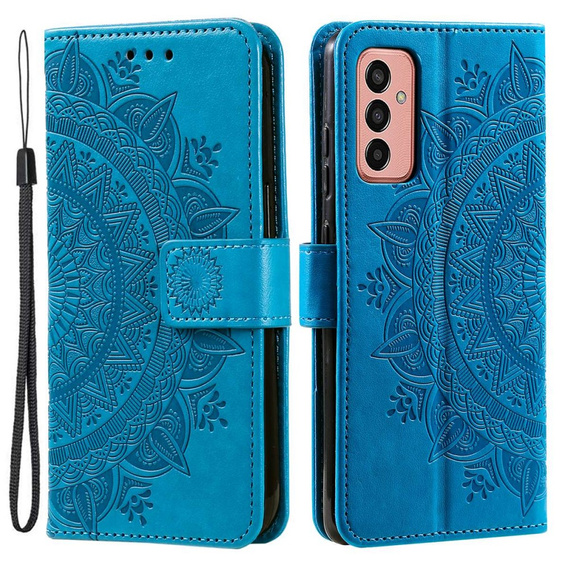Etui z klapką do Samsung Galaxy A14 4G/5G, Mandala, niebieskie