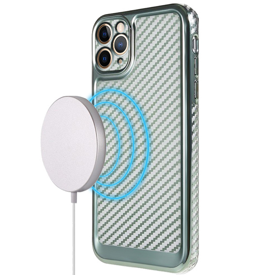 Etui do iPhone 14 Pro Max Carbon Slim Case Obudowa, Zielone