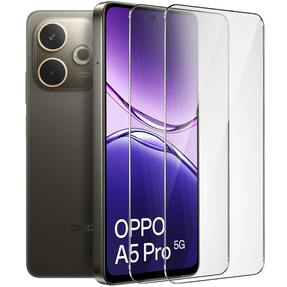 2x Szkło Hartowane ERBORD 9H Hard Glass do Oppo A5 Pro 5G – codzienna ochrona w eleganckim wydaniu