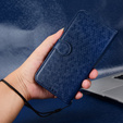 Etui z klapką do Oppo Reno 14F, Wallet Rhombus, niebieskie