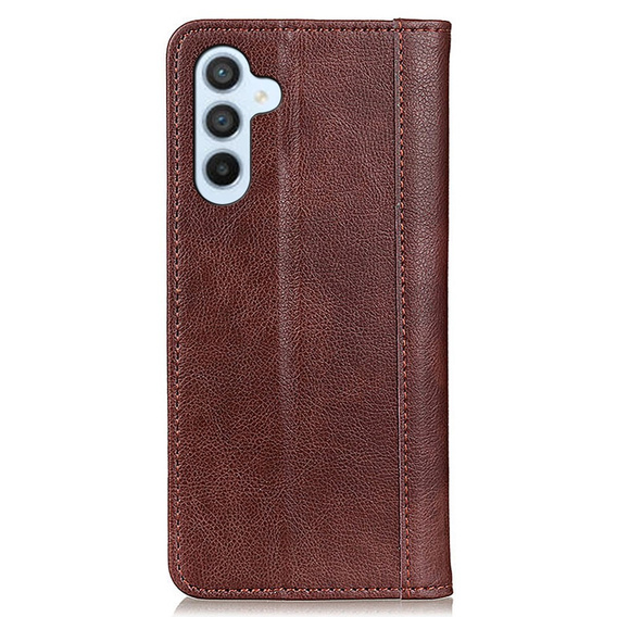 Etui do Samsung Galaxy A55 5G, Wallet Litchi Leather, brązowe