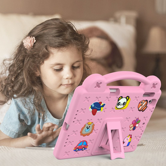 Etui do iPad 9.7" 2018/2017 (6/5 gen.) / Pro 9.7" 2016, Cute Patterns, z podstawką, Różowe