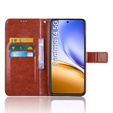 Etui z klapką do Realme 14 5G / Realme 14T 5G, Crazy Horse Wallet, brązowe