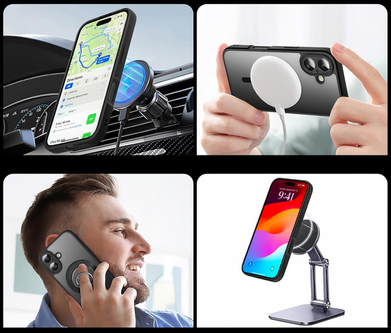 Etui Matt Case do iPhone 17, do Magsafe, matowe, czarne