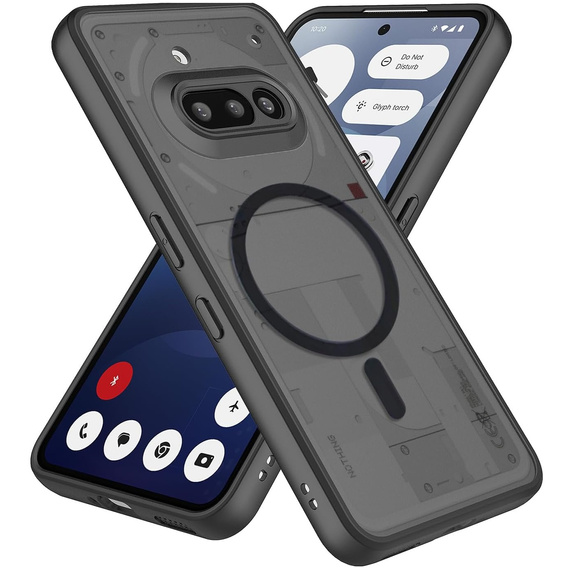 Etui do Nothing Phone 3A, do MagSafe, ERBORD Matt Case, czarny