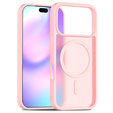 Etui Matt Case do iPhone 17 Pro, do MagSafe, półprzezroczyste różowe
