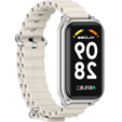 Pasek Silikonowy do Xiaomi Redmi Smart Band 2 / Xiaomi Smart Mi Band 8 Active, Biały