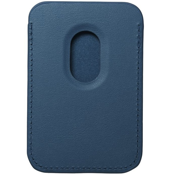 Magnetyczny portfel na karty Leather Mag Wallet – kompatybilny z MagSafe - niebieski