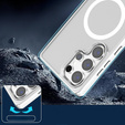 Etui do Samsung Galaxy S25 Ultra, Kickstand Matt Case, do MagSafe, srebrne