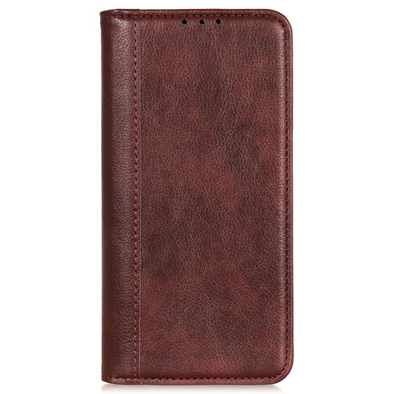 Etui do Samsung Galaxy A55 5G, Wallet Litchi Leather, brązowe