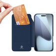 Etui Dux Ducis do iPhone 17 Pro, Skin Pro, z klapką, z miejscem na kartę, granatowe