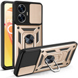 Etui pancerne do Realme C55, CamShield Slide, złote