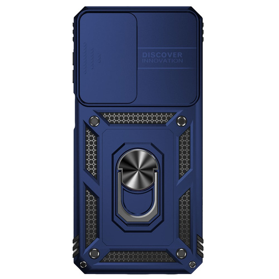 Etui pancerne do Samsung Galaxy M33 5G, CamShield Slide, niebieskie