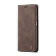 Etui CASEME do Samsung Galaxy A12 / M12 / A12 2021, Leather Wallet Case, kawowe