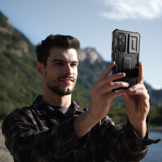 Etui Tech-Protect do Samsung Galaxy S24 FE, Kevlar Cam+, Czarne