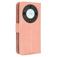 Etui z klapką do Honor Magic 5 Lite 5G, Card Slot, różowe