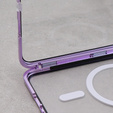 Etui Magnetic Dual Glass MagSafe do Samsung Galaxy S23, fioletowe