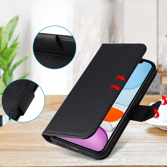 Etui z klapką do Oppo Reno8 T 4G, Wallet Smart Magnet, czarne