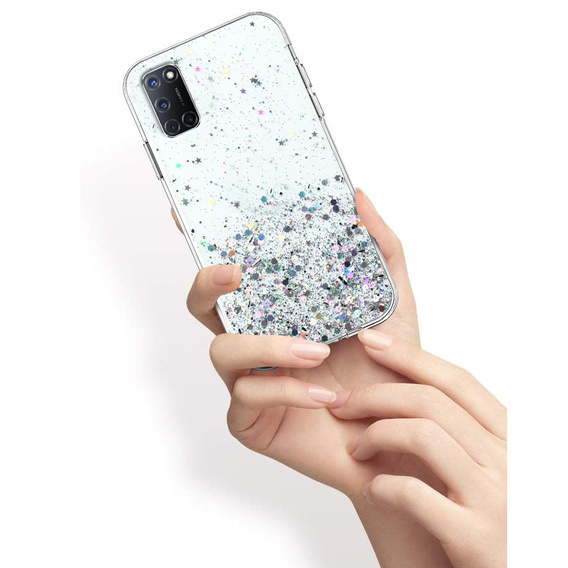 Etui do Oppo A52 / A92 / A72, Glittery, przezroczyste