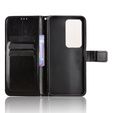 Etui z klapką do Xiaomi Redmi 15 5G / 4G, z fakturą Crazy Horse, czarne