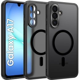 Etui Matt Case do Samsung Galaxy A17 5G, do MagSafe, półprzezroczyste czarne