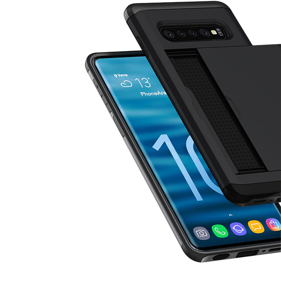Etui do Samsung Galaxy S10, Sliding Card Holder, czarne