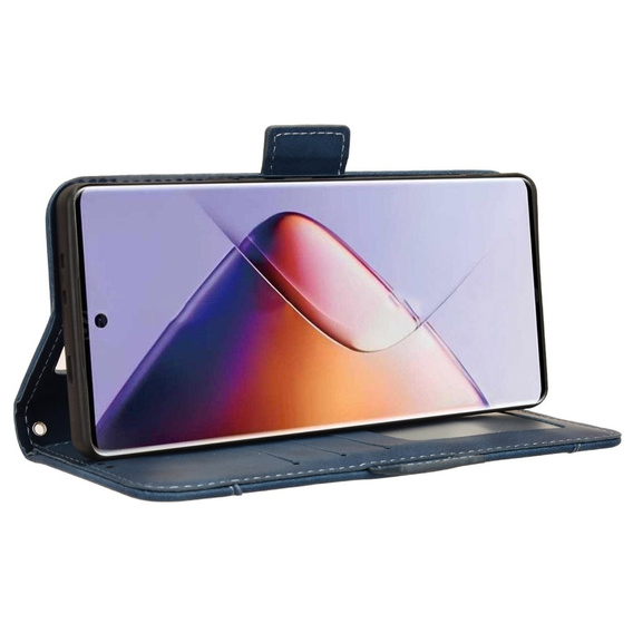 Etui z klapką do Infinix Note 40 Pro Plus, Card Slot, granatowe