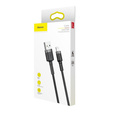 Baseus Cafule – kabel USB-A do Lightning 0,5 m 2,4A - szaro-czarny