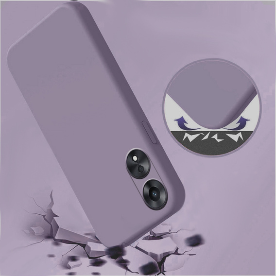 Etui do Oppo A78 5G, Silicone Lite, fioletowe