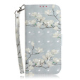 Etui z klapką do Xiaomi Redmi Note 9S / 9 Pro / 9 Pro Max, Wallet, Magnolia Flowers szare