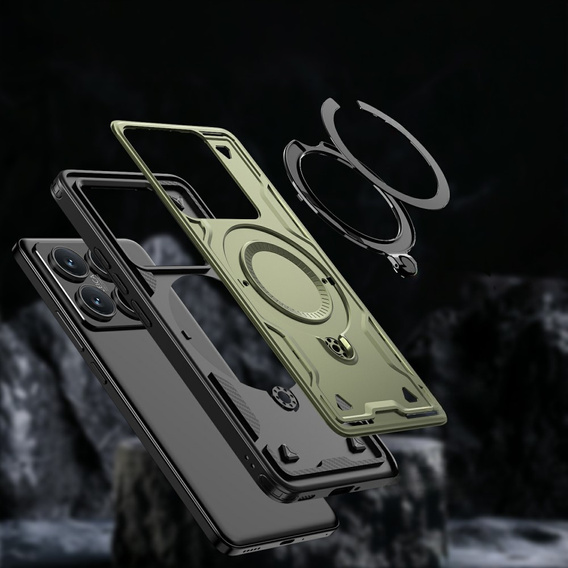 Etui do Xiaomi 14T, Military MagSafe, zielone