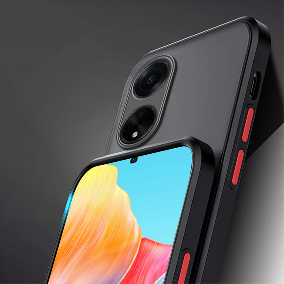 Etui do Oppo A18 4G / A38 4G, Fusion Hybrid, z ochroną aparatu, matowe / czarne