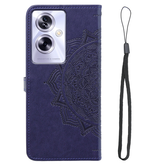 Etui z klapką do Oppo A79 5G, Mandala, fioletowe