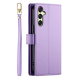 Etui z klapką do Samsung Galaxy A36 5G, Wallet Zipper Pocket, fioletowe