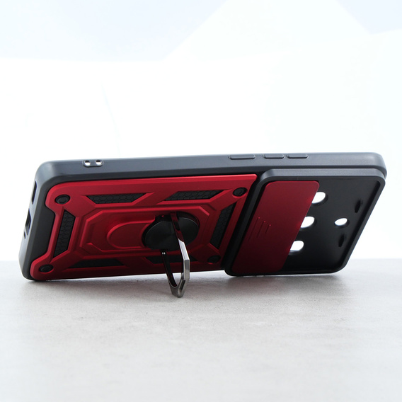 Etui pancerne do Realme 11 Pro 5G / 11 Pro+ 5G, CamShield Slide, czerwone